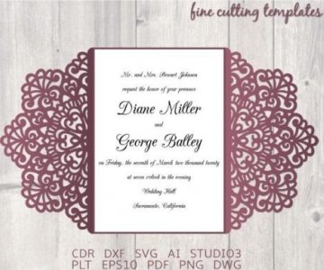 Free Invitation-Card cut file 726