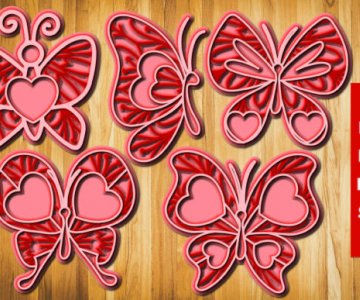 Free Butterfly-heart-layer-SVG files 592