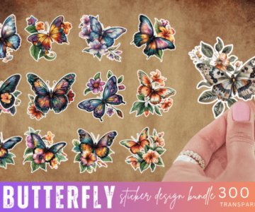 Free butterfly sticker 560